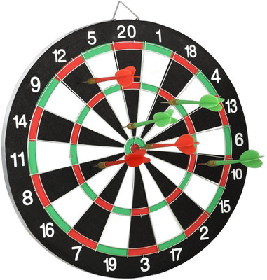 TryViz Double Sided Dart Board Game - With 6 Darts Board Game