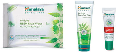 Himalaya Purifying Neem Facial Wipes, Purifying Neem Face Wash, Lip Balm(Set of 3)
Himalaya Purifying Neem Facial Wipes, Purifying Neem Face Wash, Lip Balm(Set of 3)