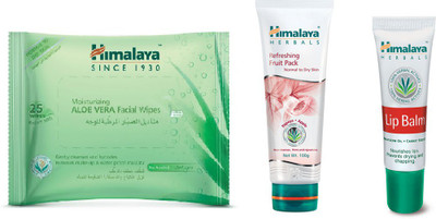 Himalaya Aloe Vera Facial Wipes, Refreshing Fruit Pack, Lip Balm(Set of 3)
Himalaya Aloe Vera Facial Wipes, Refreshing Fruit Pack, Lip Balm(Set of 3)