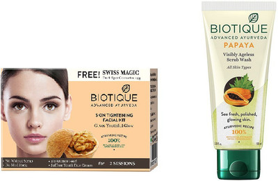 BIOTIQUE BIO Skin Tightening Facial Kit, Bio Papaya Exfoliating Face Wash(Set of 5)
BIOTIQUE BIO Skin Tightening Facial Kit, Bio Papaya Exfoliating Face Wash(Set of 5)
