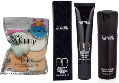 Studio Beauty Blender With Mac Prep+Prime Infusion Moisture Face Serum With Cream Teintee BB Foundation(Set of 3)
Studio Beauty Blender With Mac Prep+Prime Infusion Moisture Face Serum With Cream Teintee BB Foundation(Set of 3)