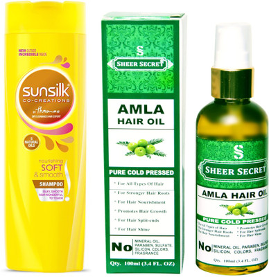 SUNSILK 180 ML NOURISHING SOFT AND SMOOTH SHAMPOO with SHEER SECRET COLD PRESSED AMLA OIL 100ML(Set of 2)
SUNSILK 180 ML NOURISHING SOFT AND SMOOTH SHAMPOO with SHEER SECRET COLD PRESSED AMLA OIL 100ML(Set of 2)