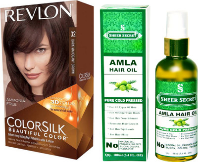 Revlon DARK MAHOGANY BROWN 32 with SHEER SECRET COLD PRESSED AMLA HAIR OIL 100ML(Set of 2)
Revlon DARK MAHOGANY BROWN 32 with SHEER SECRET COLD PRESSED AMLA HAIR OIL 100ML(Set of 2)