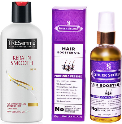 TRESemme 190 ML KERATIN SMOOTH CONDITIONER with SHEER SECRET COLD PRESSED HAIR BOOSTER OIL 100ML(Set of 2)
TRESemme 190 ML KERATIN SMOOTH CONDITIONER with SHEER SECRET COLD PRESSED HAIR BOOSTER OIL 100ML(Set of 2)