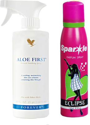 Forever Aloe First 473 ml (40) With One Sparkle Perfume Spray 150 Ml(Set of 2)
Forever Aloe First 473 ml (40) With One Sparkle Perfume Spray 150 Ml(Set of 2)
