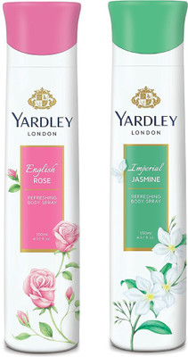 Yardley London Women Imperial Jasmine and English Rose 150ML Each (Pack of 2) Body Spray - For Women(300 ml, Pack of 2)
Yardley London Women Imperial Jasmine and English Rose 150ML Each (Pack of 2) Body Spray - For Women(300 ml, Pack of 2)