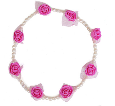Sagunya Pearl Rosellete Tiara Head Band(Pink)