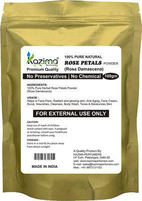 KAZIMA Premium Quality Rose Petals Powder (100g) - 100% Pure Natural Herbal & Fresh - Radiant and glowing skin, Face Cream, Scrub, Nourishes, Cleanses, Body Wash(100 g)
KAZIMA Premium Quality Rose Petals Powder (100g) - 100% Pure Natural Herbal & Fresh - Radiant and glowing skin, Face Cream, Scrub, Nourishes, Cleanses, Body Wash(100 g)