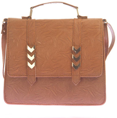 Aliado Women Casual Tan Leatherette Sling Bag