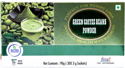 N2B Natural Unroasted Green Coffee Bean Power Sachet Box 3g x 30 SACHETS, Instant Coffee(90 g, Green Coffee Flavoured)
N2B Natural Unroasted Green Coffee Bean Power Sachet Box 3g x 30 SACHETS, Instant Coffee(90 g, Green Coffee Flavoured)