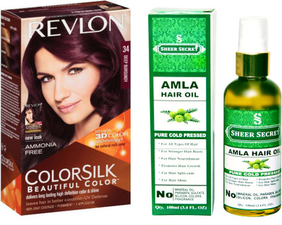 Revlon DEEP BURGUNDY 34 with SHEER SECRET COLD PRESSED AMLA HAIR OIL 100ML(Set of 2)
Revlon DEEP BURGUNDY 34 with SHEER SECRET COLD PRESSED AMLA HAIR OIL 100ML(Set of 2)