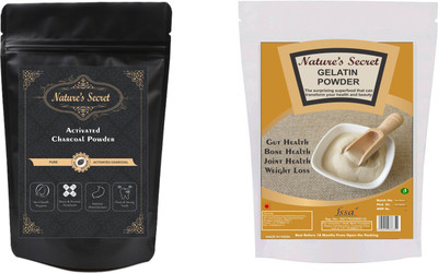 Nature's secret Activated Charcoal Powder and Gelatin Powder, 200 g each pack, For Face Cleaning, FSSAI Approved, Spl. DIY Peel Off Mask, Blackheads & Whiteheads Remover(200 g)
Nature's secret Activated Charcoal Powder and Gelatin Powder, 200 g each pack, For Face Cleaning, FSSAI Approved, Spl. DIY Peel Off Mask, Blackheads & Whiteheads Remover(200 g)