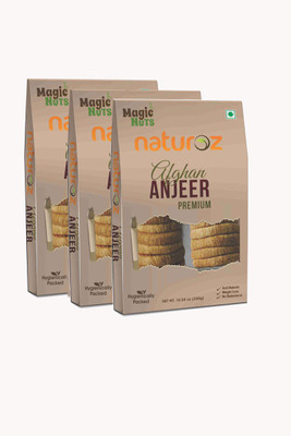 Naturoz Afghan Anjeer Premium 300g(Pack of 3) Figs(900 g, Box)