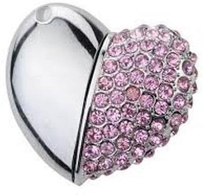 Microware Heart Shape Designer 8gb Pendrive 8 GB Pen Drive(Pink)