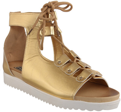 Flat n Heels Women Gold Flats