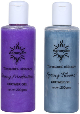 AARANYAM Natural Hand Made Shower Gel Spring Blooms(400 g, Pack of 3)