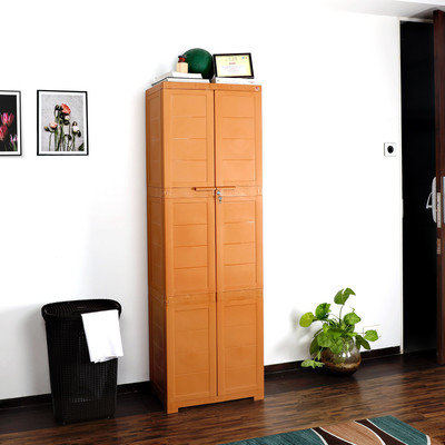 Cello Furniture Plastic Free Standing Chest of Drawers(Finish Color - Wood)
