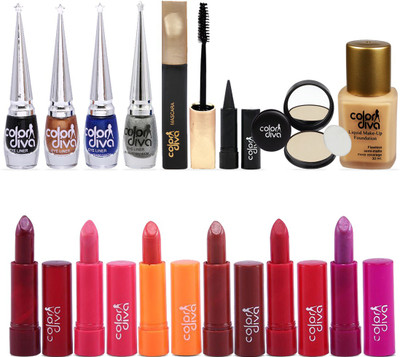 Color Diva Daily Usage Face Makeup Combo(Set of 14)