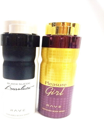 RAVE LASSOLUTO AND PLEASURE GIRL Perfume Body Spray - For Men & Women(400 ml, Pack of 2)
RAVE LASSOLUTO AND PLEASURE GIRL Perfume Body Spray - For Men & Women(400 ml, Pack of 2)