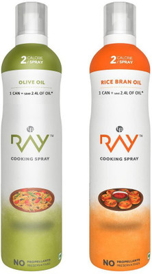 Ray Healthy Cooking Spray -Combo of Refined ( Olive + Rice Bran ) OIL - 200 ml each ( 2 Calories/spray) Rice Bran Oil Can(2 x 100 ml)
Ray Healthy Cooking Spray -Combo of Refined ( Olive + Rice Bran ) OIL - 200 ml each ( 2 Calories/spray) Rice Bran Oil Can(2 x 100 ml)