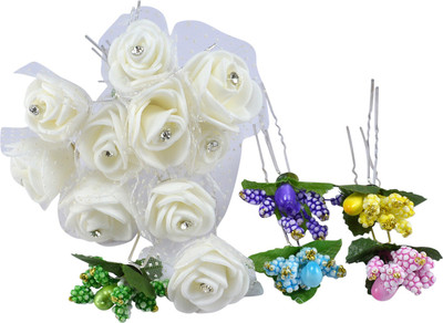 Saamarth Impex Hair Pin White Color Flower Design Hair Bun Pin Juda Making 14 Piece Set Bun Clip(Multicolor)
Saamarth Impex Hair Pin White Color Flower Design Hair Bun Pin Juda Making 14 Piece Set Bun Clip(Multicolor)