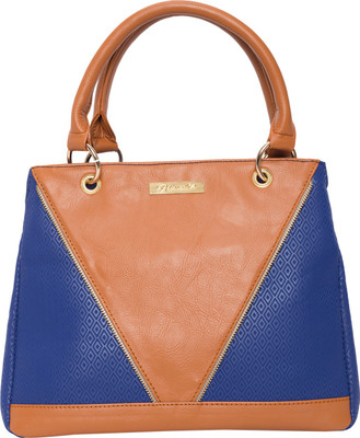 Beloved Hand-held Bag(Tan, Blue), Blue;tan