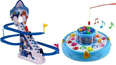 FEMININE STYLE COMBO OF Musical Fish Catching Game with Penguin Race Track for kids (Multi color)(Multicolor)
FEMININE STYLE COMBO OF Musical Fish Catching Game with Penguin Race Track for kids (Multi color)(Multicolor)
