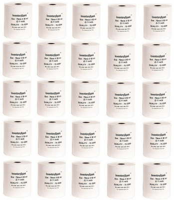 InventorySpark Big Roll Set of 20 of 79mmX25mtr 75 GSM Unruled 79MMX50Mtr Size Thermal Paper(Set of 20, White)
InventorySpark Big Roll Set of 20 of 79mmX25mtr 75 GSM Unruled 79MMX50Mtr Size Thermal Paper(Set of 20, White)