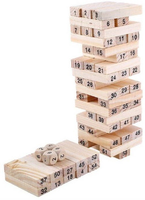 Civil 51 Wooden Building blocks with 3 Wooden dice Jenga Learning Game for Kids (Multicolor)(51 Pieces)
Civil 51 Wooden Building blocks with 3 Wooden dice Jenga Learning Game for Kids (Multicolor)(51 Pieces)