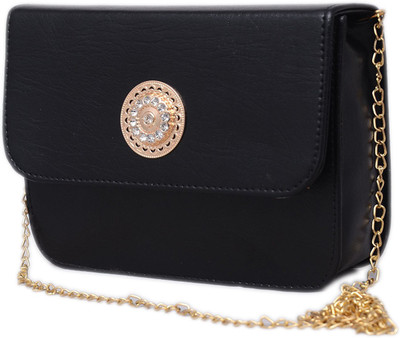 Stalkers Women Black PU Sling Bag