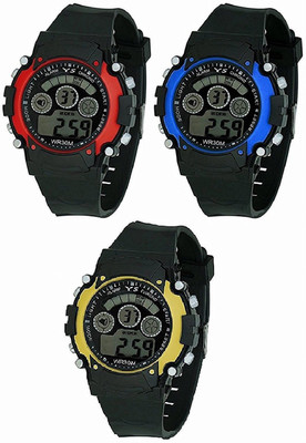 Talgo TG7LIGHTRDBUYL Digital 7Light MultiColour Round Dial And Black Rubber Strap (Comboi of 3) Watch - For Boys
Talgo TG7LIGHTRDBUYL Digital 7Light MultiColour Round Dial And Black Rubber Strap (Comboi of 3) Watch - For Boys
