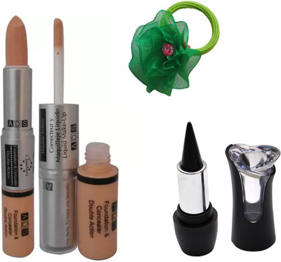 ADS Foundation & Concealer Double Action, Kajal and Band(Set of 3)