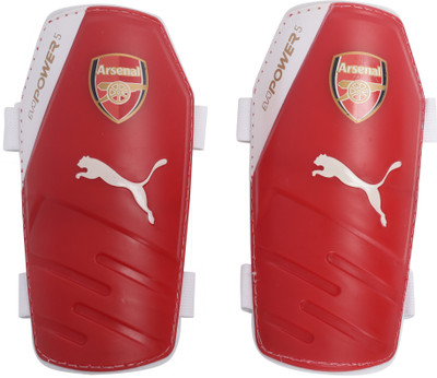 Puma Arsenal evoPOWER 5 Football Shin Guard(, Red, High risk red bistre -white