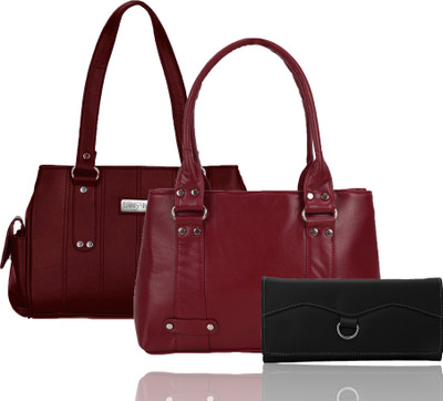 Lady bar Hand-held Bag(Maroon) 
Lady bar Hand-held Bag(Maroon)
