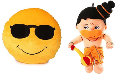 MTC Cool Dude Smile Cushion (32cm)Combo With Hanuman (30cm) Stuffed Toy - 30 cm(Yellow)
MTC Cool Dude Smile Cushion (32cm)Combo With Hanuman (30cm) Stuffed Toy - 30 cm(Yellow)