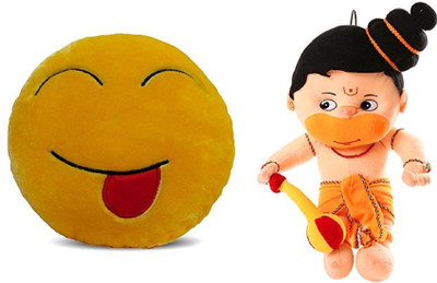 MTC Tongue Out Smile Cushion (32cm)Combo With Hanuman (30cm) Stuffed Toy - 30 cm(Yellow)
MTC Tongue Out Smile Cushion (32cm)Combo With Hanuman (30cm) Stuffed Toy - 30 cm(Yellow)