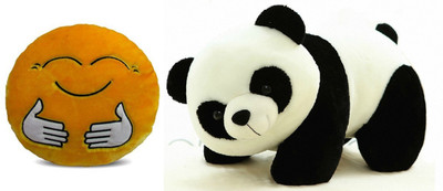 MTC Hugging Smile Cushion (32cm)Combo With Panda (25cm) Stuffed Toy - 25 cm(Yellow)
MTC Hugging Smile Cushion (32cm)Combo With Panda (25cm) Stuffed Toy - 25 cm(Yellow)