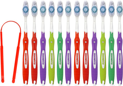 aquawhite Active Clean Bristles Pack of 12 with Tongue Cleaner worth Rs.15 , Health & Personal Care Medium Toothbrush(Pack of 12)
aquawhite Active Clean Bristles Pack of 12 with Tongue Cleaner worth Rs.15 , Health & Personal Care Medium Toothbrush(Pack of 12)