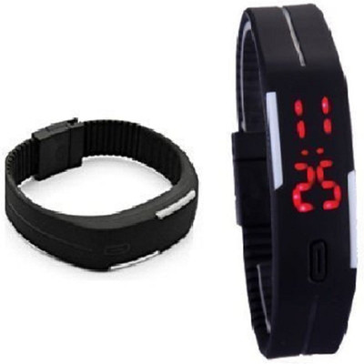 Rage Enterprise New Stylish Black Rubber LED Red Lights Digital Kids Watch - For Boys & Girls
Rage Enterprise New Stylish Black Rubber LED Red Lights Digital Kids Watch - For Boys & Girls