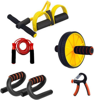 RIGHTWAY Tummy Trimmer, Ab Roller, Skipping Rope, PuBest Quality shup Bar and Hand Grip Gym & Fitness Kit Home Gym Kit
RIGHTWAY Tummy Trimmer, Ab Roller, Skipping Rope, PuBest Quality shup Bar and Hand Grip Gym & Fitness Kit Home Gym Kit