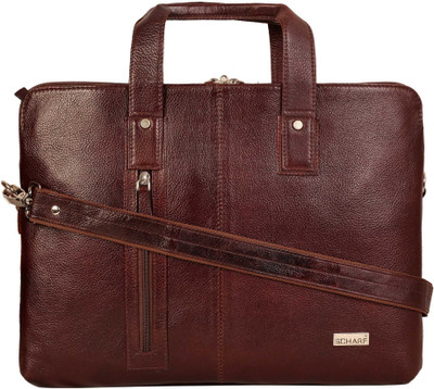 Scharf 15 inch Laptop Messenger Bag(Brown), Brown-75