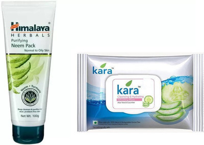 Himalaya purifying neem face pack, kara cleansing and hydrating refreshing wipes(Set of 2)
Himalaya purifying neem face pack, kara cleansing and hydrating refreshing wipes(Set of 2)