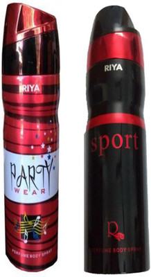 Riya PARTY WEAR PERFUME BODY SPRAY 200 ML +SPORT PERFUME BODY SPRAY 200 ML Deodorant Spray - For Men & Women(200 ml)
Riya PARTY WEAR PERFUME BODY SPRAY 200 ML +SPORT PERFUME BODY SPRAY 200 ML Deodorant Spray - For Men & Women(200 ml)