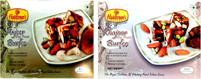 Haldiram's Anjeer Dry Fruit Burfi and Khajur Dryfruits Burfi (Combo Pack)(800 g, Box)
Haldiram's Anjeer Dry Fruit Burfi and Khajur Dryfruits Burfi (Combo Pack)(800 g, Box)