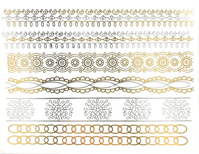 Savii Golden And Silver Hand Wrist Heena(Golden And Silver Hand Wrist Heena)