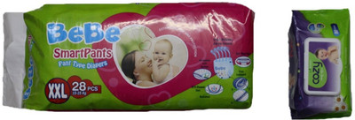 BeBe Baby Diaper - XXL(28 Pieces)