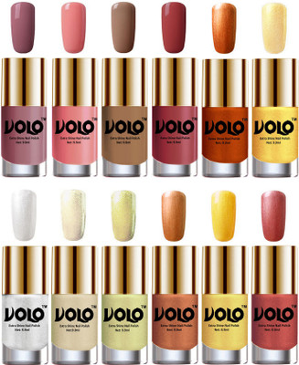 Volo Luxury Super Shine Nail Polish Set of 12 Vibrant Shades Nudes Spring, Candy Cotton, Dark Nude, Tan, Red Gold, Golden, Metallic Silver, Light Golden, Chrome Olive Green, Bronze Magnetic, Gold Chrome, Hot Lava(Pack of 12)
Volo Luxury Super Shine Nail Polish Set of 12 Vibrant Shades Nudes Spring, Candy Cotton, Dark Nude, Tan, Red Gold, Golden, Metallic Silver, Light Golden, Chrome Olive Green, Bronze Magnetic, Gold Chrome, Hot Lava(Pack of 12)