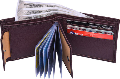 Accezory Boys Brown Artificial Leather Wallet(9 Card Slots)