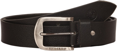 Scharf Men Casual Black Genuine Leather Belt