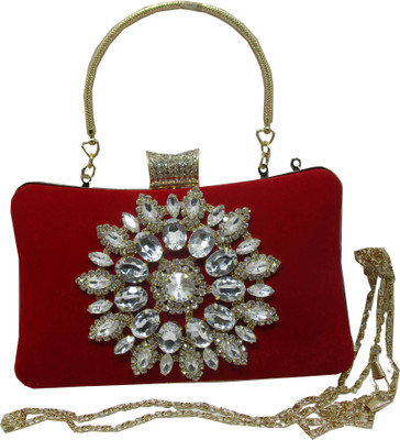 Rahman bags Party Red Clutch